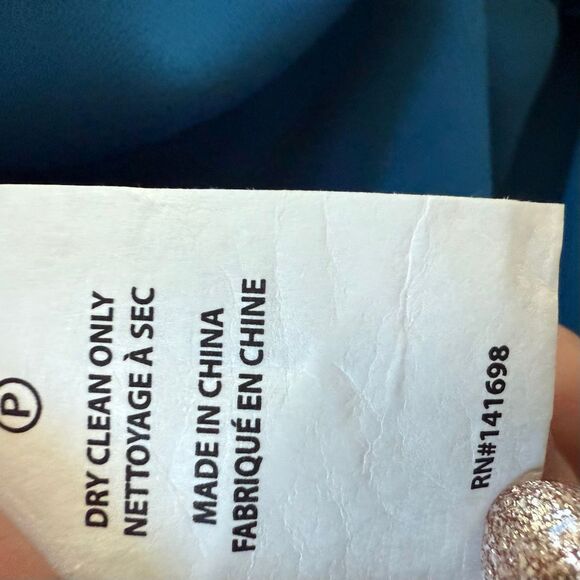 NWT Ramy Brook “Anika” ruffle chiffon maxi dress in blue hues. Size 4 - Picture 16 of 16